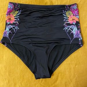 Out From Under High-Waist Floral Bikini Bottom Med